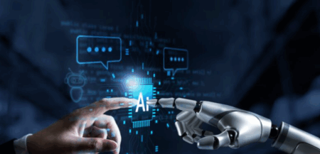 Hands,Of,Robot,And,Human,Connect,Artificial,Intelligence,Ai,Circuit