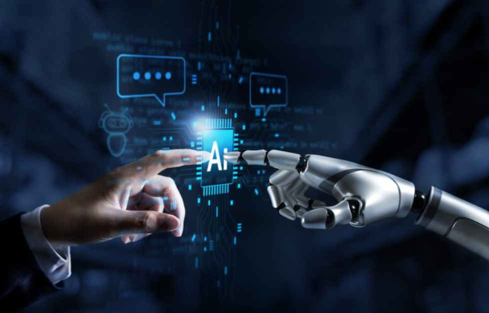 Hands,Of,Robot,And,Human,Connect,Artificial,Intelligence,Ai,Circuit